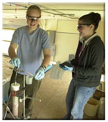 Students in the Hydrology Lab.