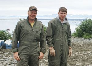 Michigan Tech Professor John Gierke with Josh Reese