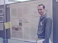 Anthony Crook with his AGU poster