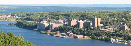 Michigan Tech campus view in July.