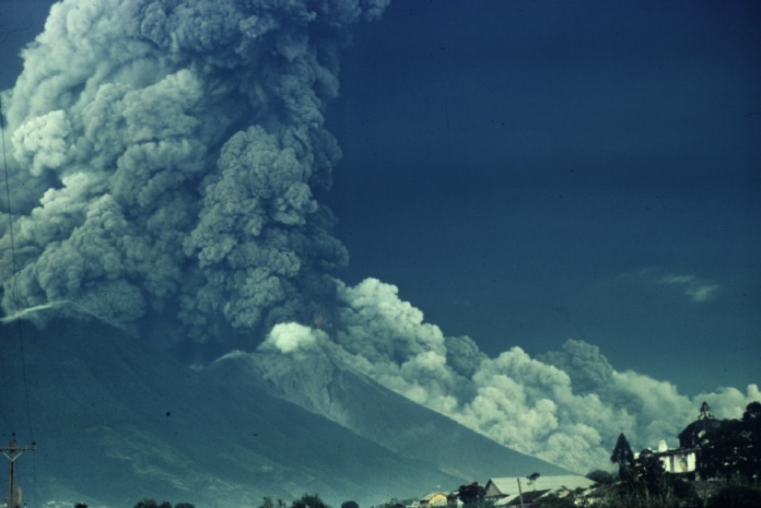 What is pyroclastic material from volcanoes?