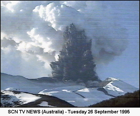 Ruapehu Erupting, 1996