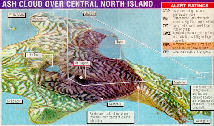 Map Of New Zealand North Island. Map of the central North