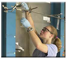 Student in Hydrology Lab