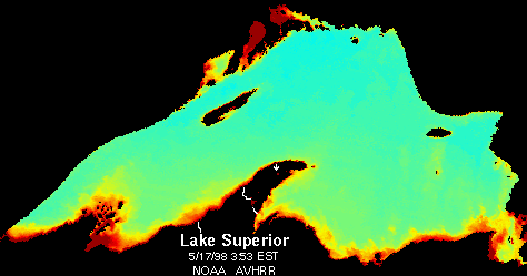 NOAA CoastWatch Lake Surface Temperature Imagery